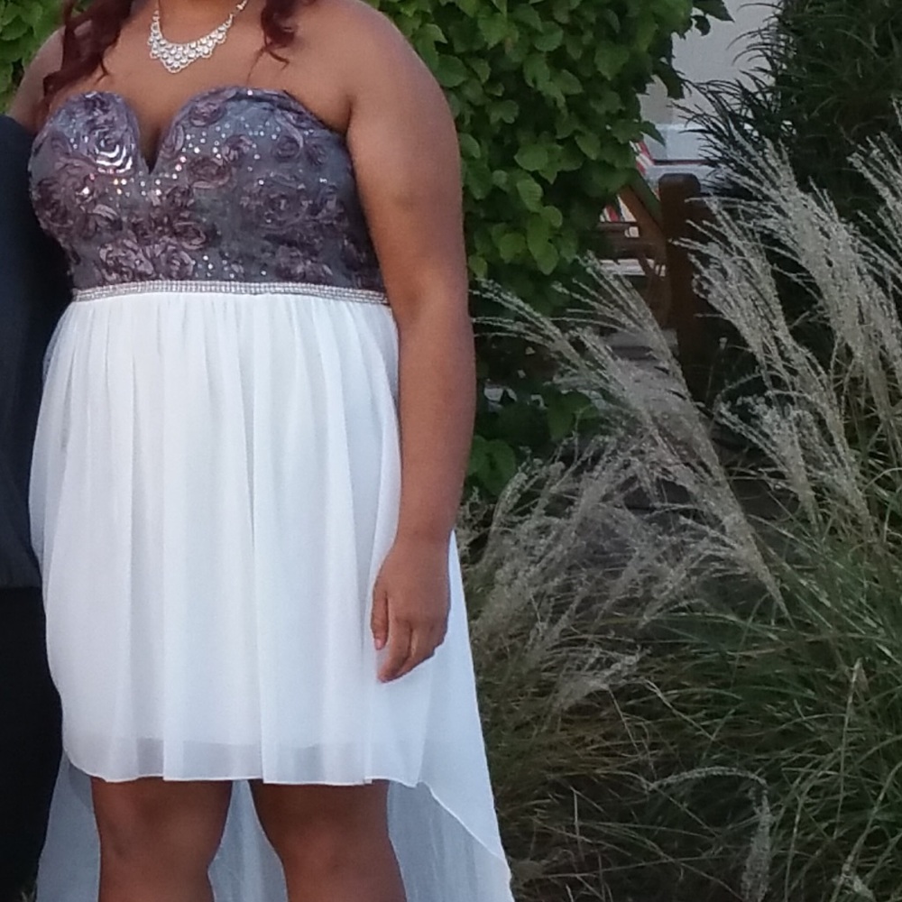 Strapless homecoming dress